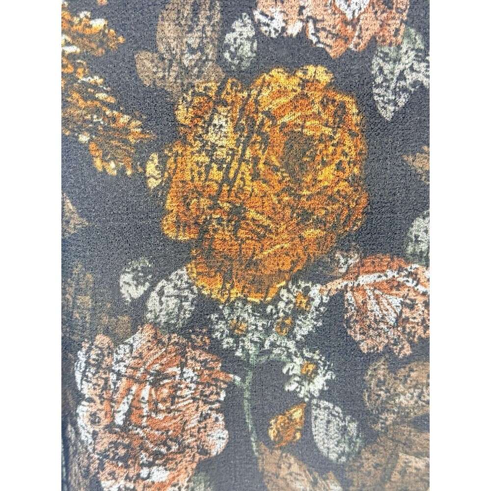 NEW Lularoe Cassie Skirt Women's L Black Flowers Fitted  Pull On Stretch - Picture 2 of 10